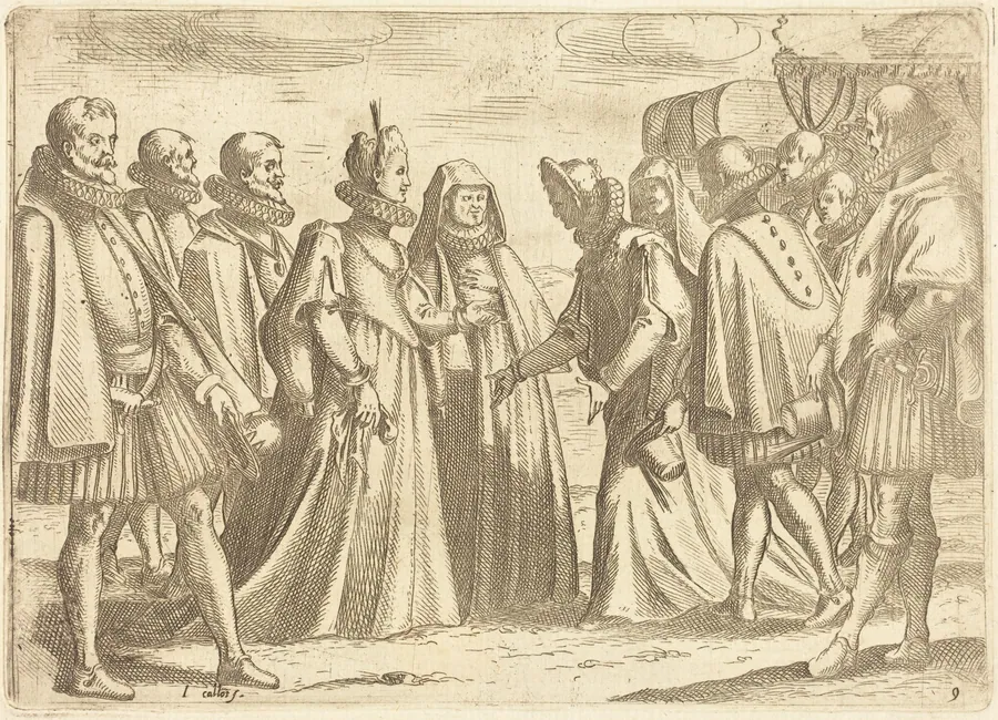 Reception at Mantua by Jacques Callot