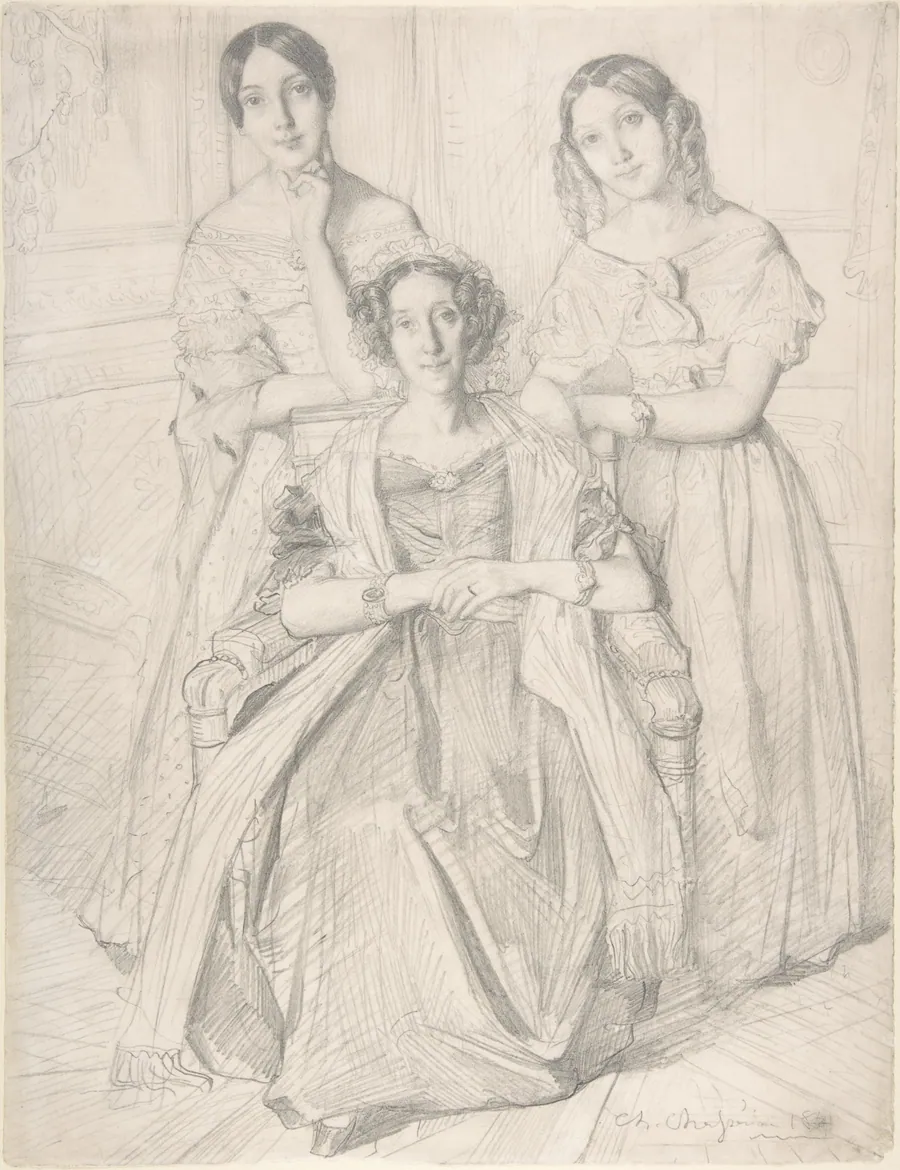 The Baroness Duperré and Her Daughters by Théodore Chassériau