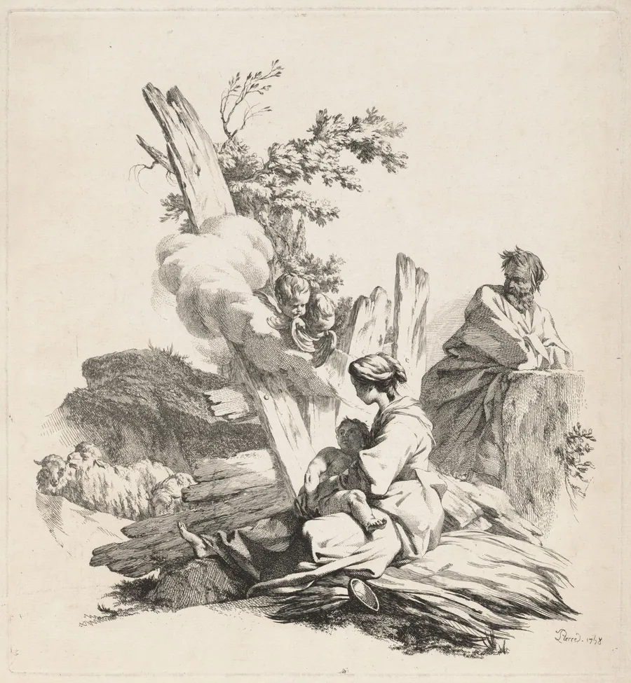 Rest on the Flight into Egypt by Jean-Baptiste-Marie Pierre