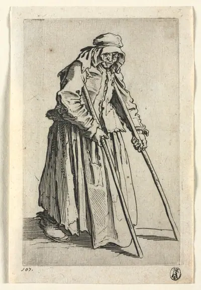 The Beggars: Beggar Woman on Crutches