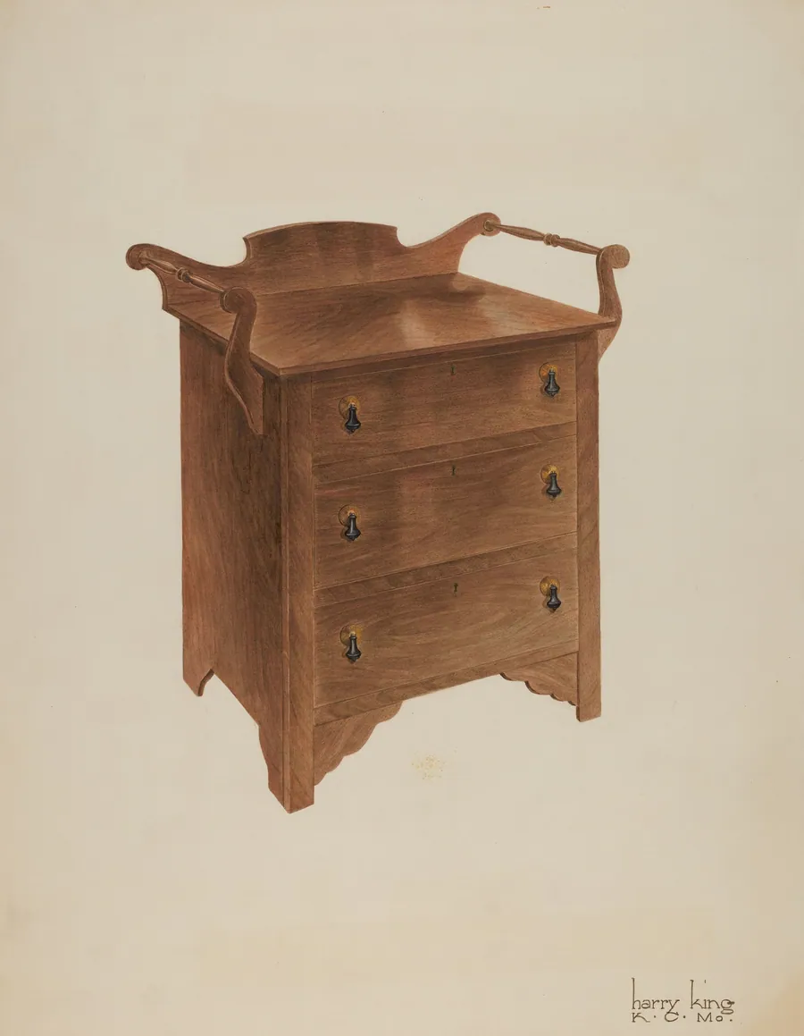 Walnut Wash Stand by Harry King