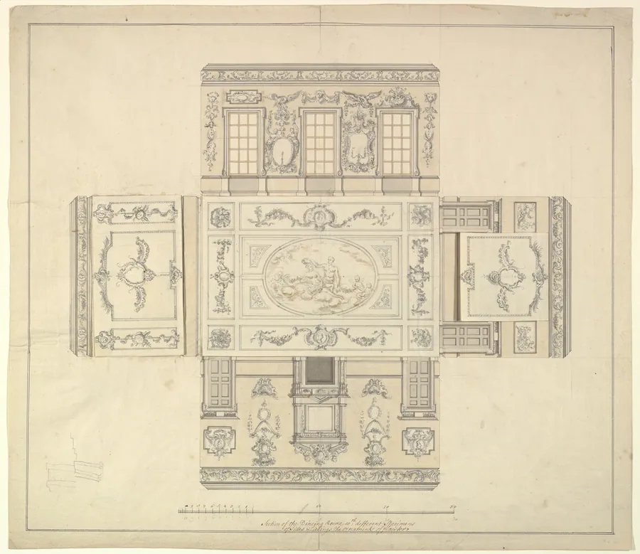 Dining Room at Kirtlington Park, Oxfordshire by John Sanderson