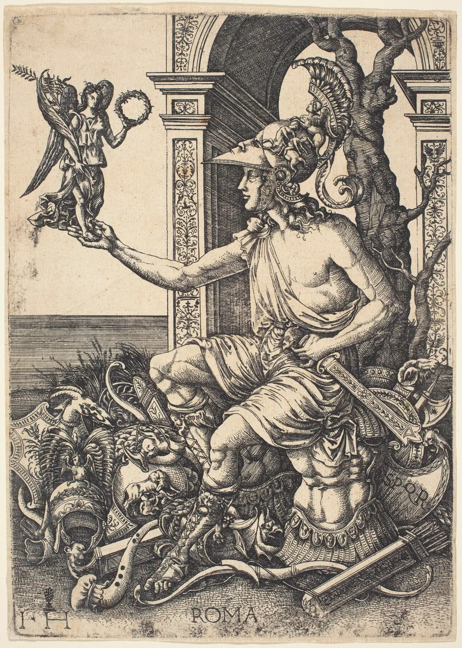 Personification of Rome by Hieronymus Hopfer