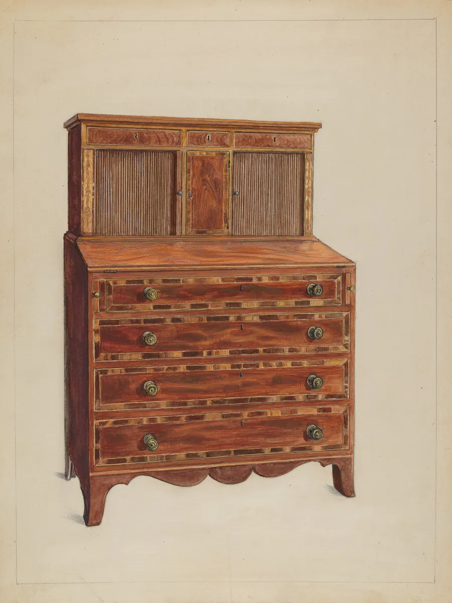 Tambour Desk by Bernard Gussow