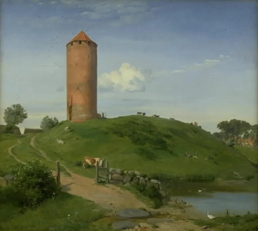 Gåsetårnet i Vordingborg by Johan Thomas Lundbye
