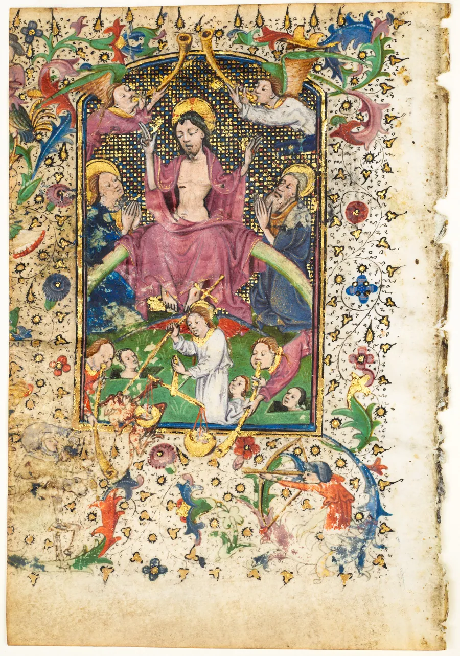 Leaf from a Book of Hours: The Last Judgment by Master of Guillebert de Mets