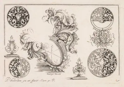 # 7from " Livre second essais de gravjre " Second book of Engraved Designs