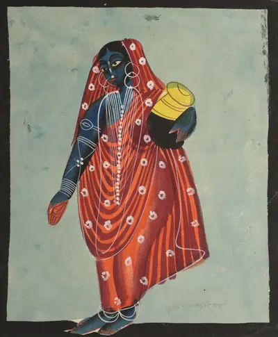 Vishnu in Female Form of Mohini Carrying Amrita for the Gods