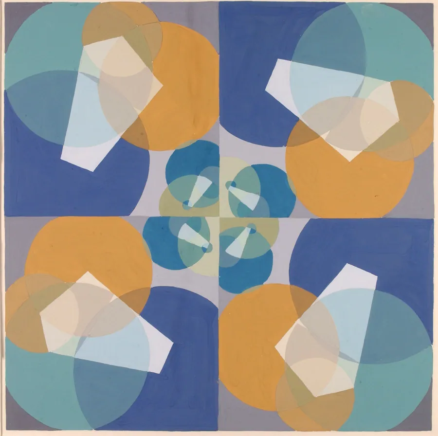 Green Squares (from series, the Mathematical Basis of the Arts) by Joseph Schillinger, born Kharkov, Russia 1895-died New York City 1943