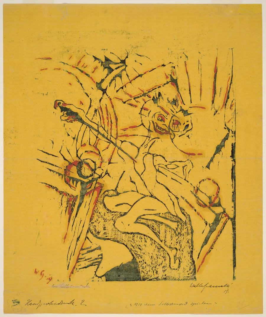 Mit dem Selbstmord Spielen (Playing with Suicide) by Walter Gramatté