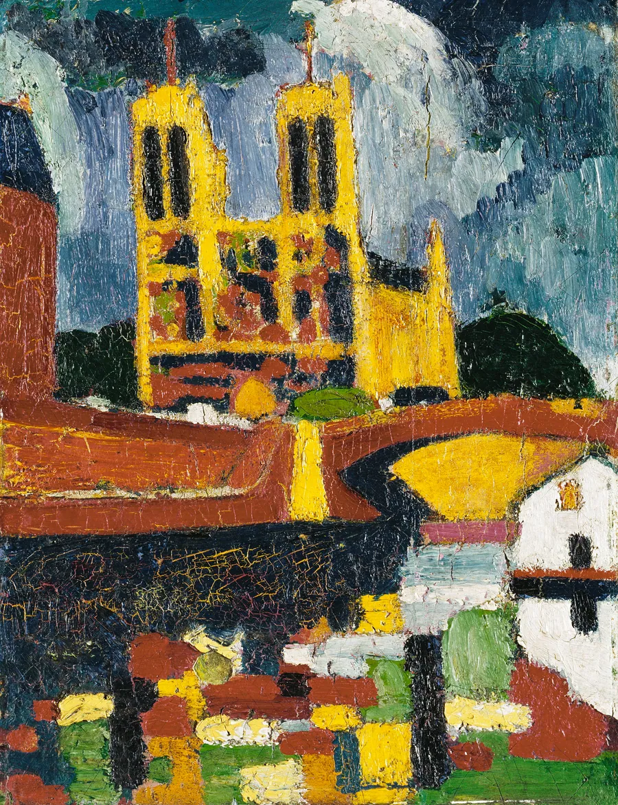 Notre Dame by H. Lyman Saÿen, born Philadelphia, PA 1875-died Philadelphia, PA 1918
