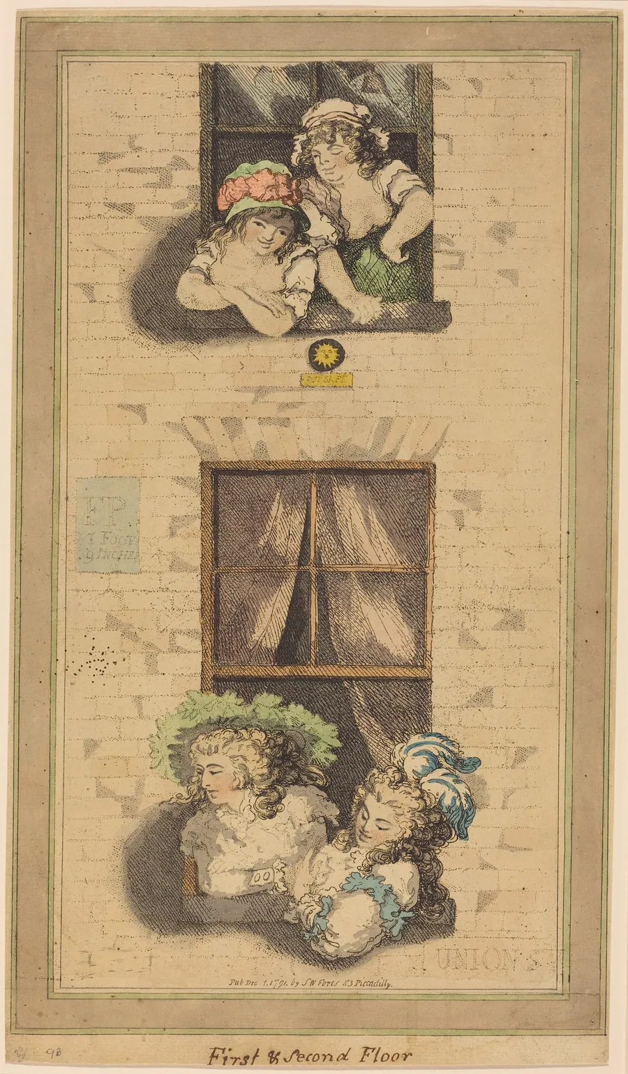 First and Second Floor by Thomas Rowlandson