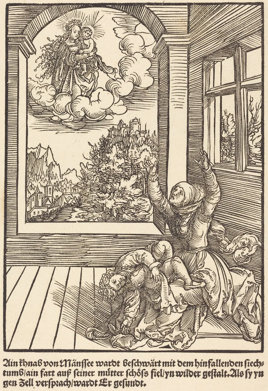 Ain khnab von Mansee wardt .. by Master of the Miracles of Mariazell