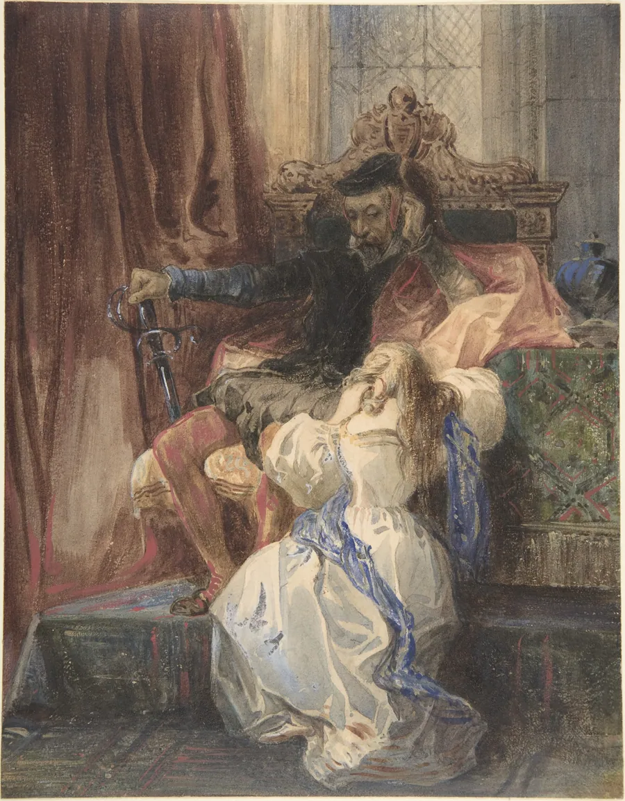 The Pardon Refused  (from Sir Walter Scott's "Kenilworth") by Camille-Joseph-Etienne Roqueplan