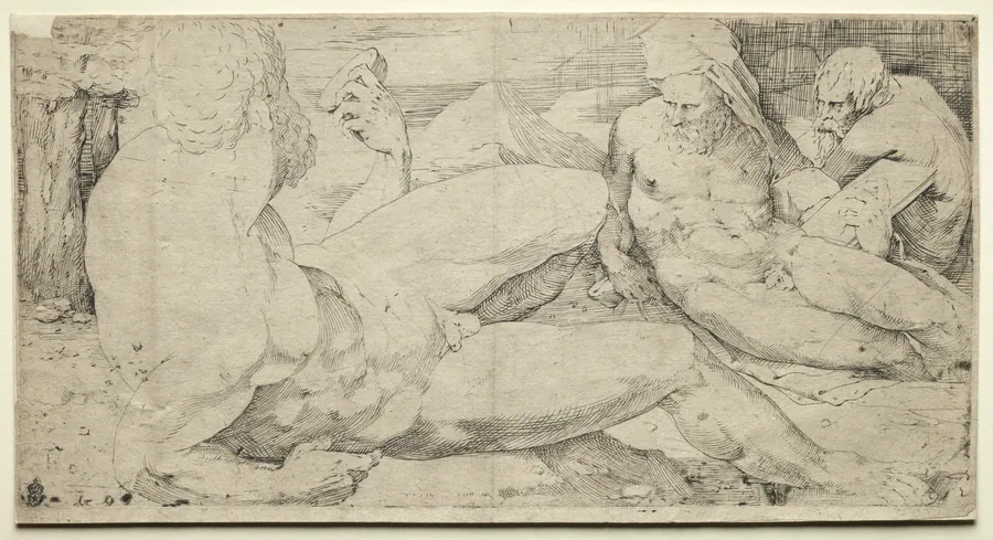 Three Male Nudes by Domenico Beccafumi