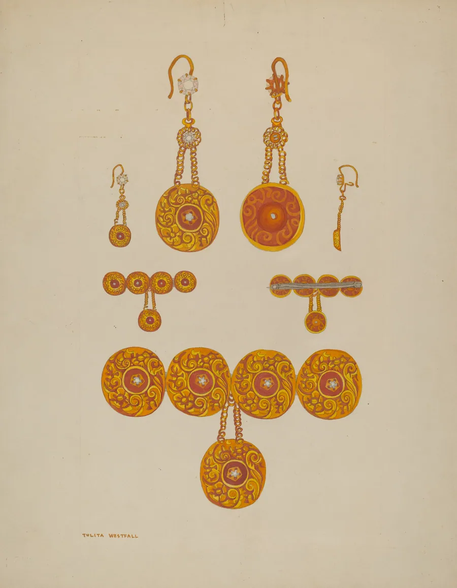 Earrings and Brooch by Tulita Westfall