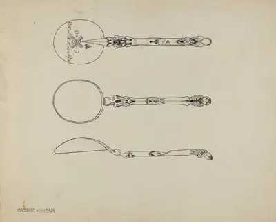 Silver Funeral Spoon