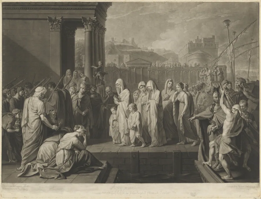 Agrippina Landing at Brindisi with the Ashes of Germanicus by Richard Earlom