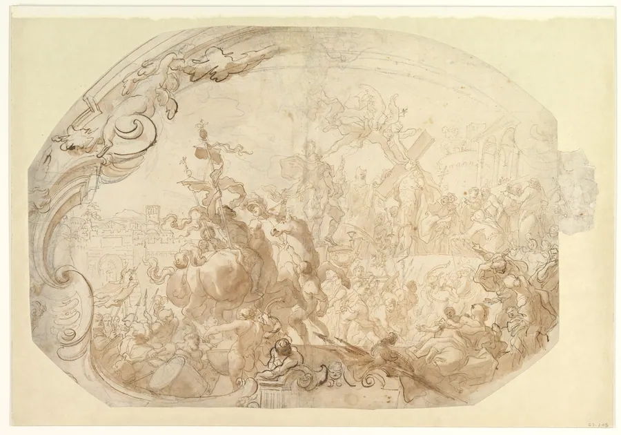 Study for Emperor Heraclius Carrying the Cross into Jerusalem by Gregorio de' Ferrari