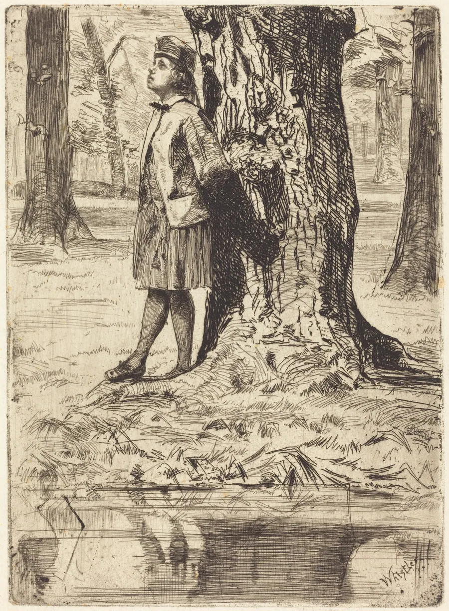 Seymour Standing under a Tree by James McNeill Whistler