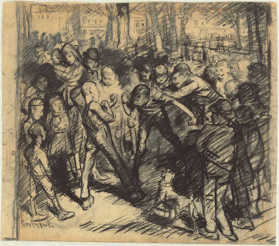 Street Fight [recto] by George Bellows