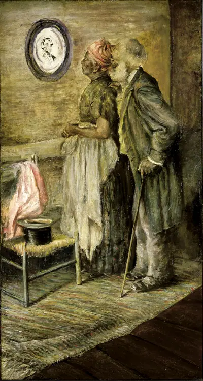 The Old Couple Looking at a Portrait of Lincoln