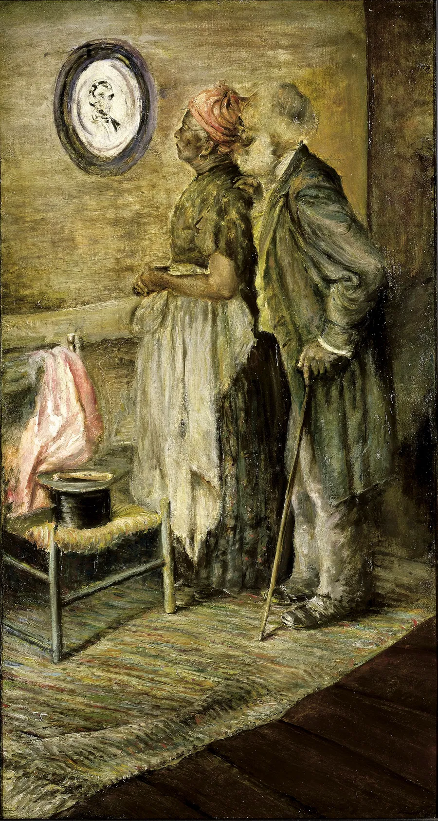 The Old Couple Looking at a Portrait of Lincoln by Unidentified