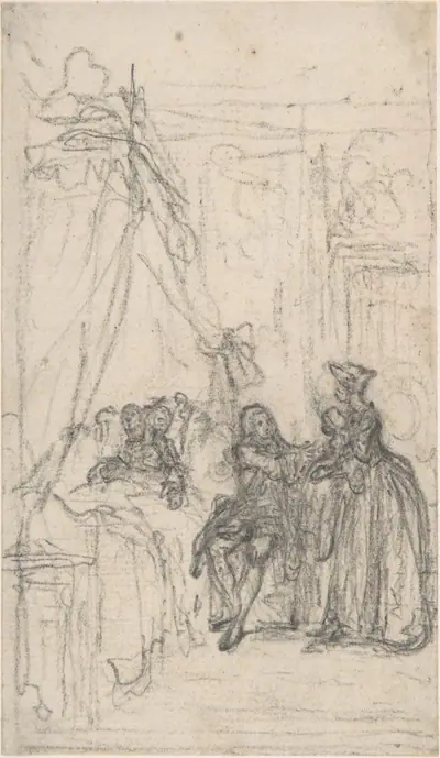 Study for a frontispiece for "Histoire de Miss Jenny"