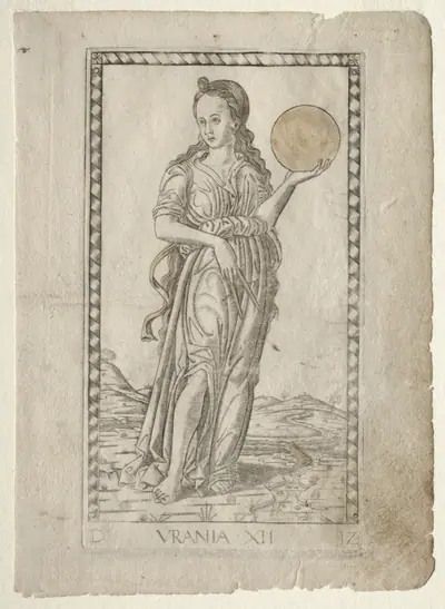 Urania (astronomy) (from the Tarocchi series D:  Apollo and the Muses, #12)