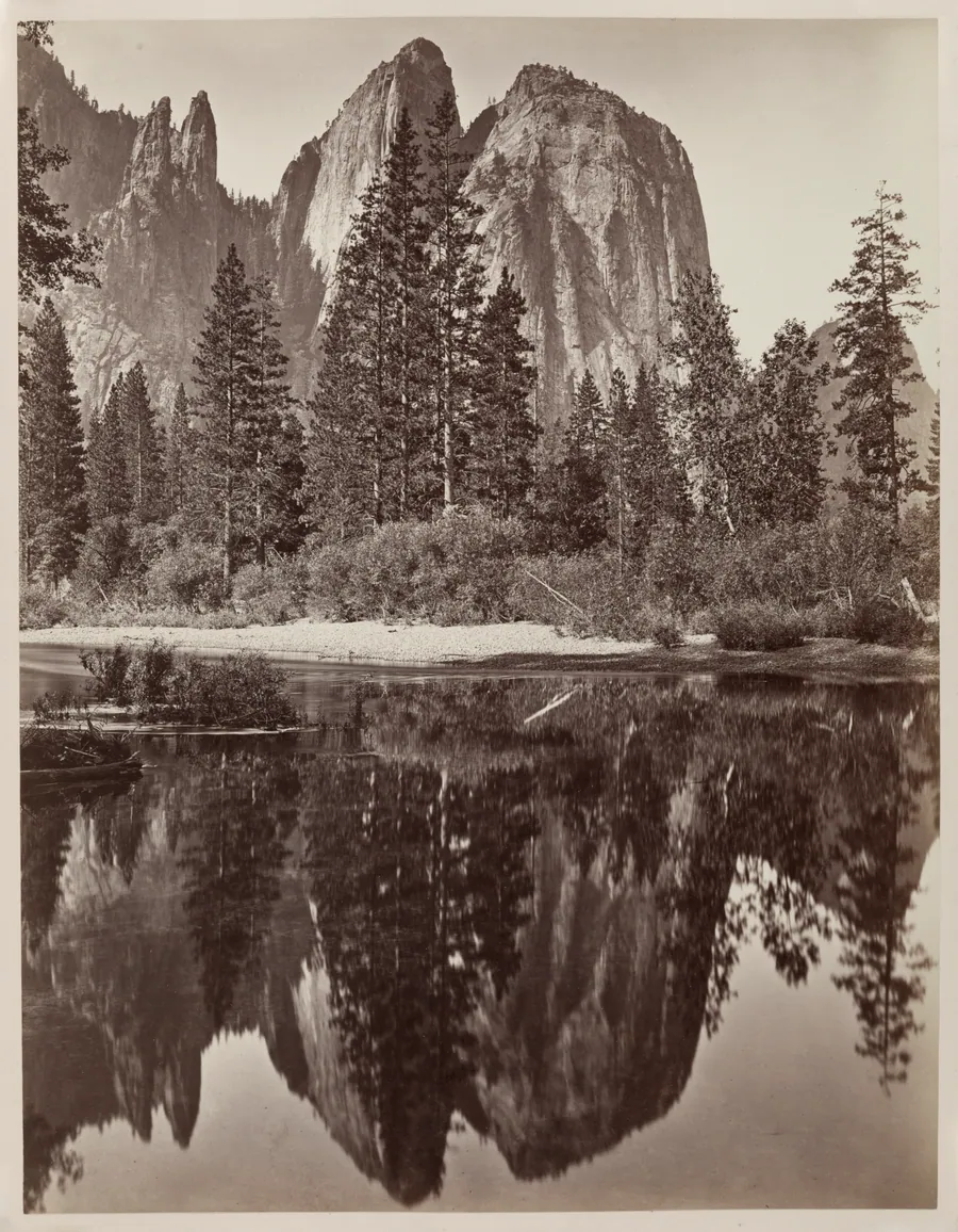Cathedral Rocks and Reflections, Yosemite by Charles Leander Weed