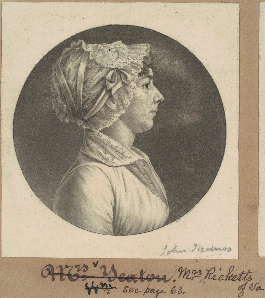 Mary Barr Ricketts by Charles B. J. Févret de Saint-Mémin