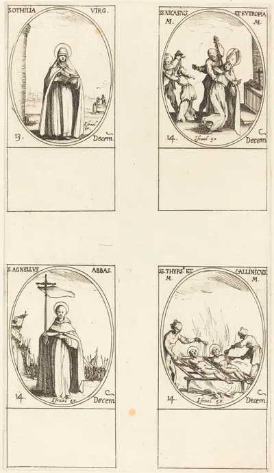 St. Othilia; Sts. Nicasius & Eutropia; St. Agnelus; Sts. Thyrsus & Callinicus