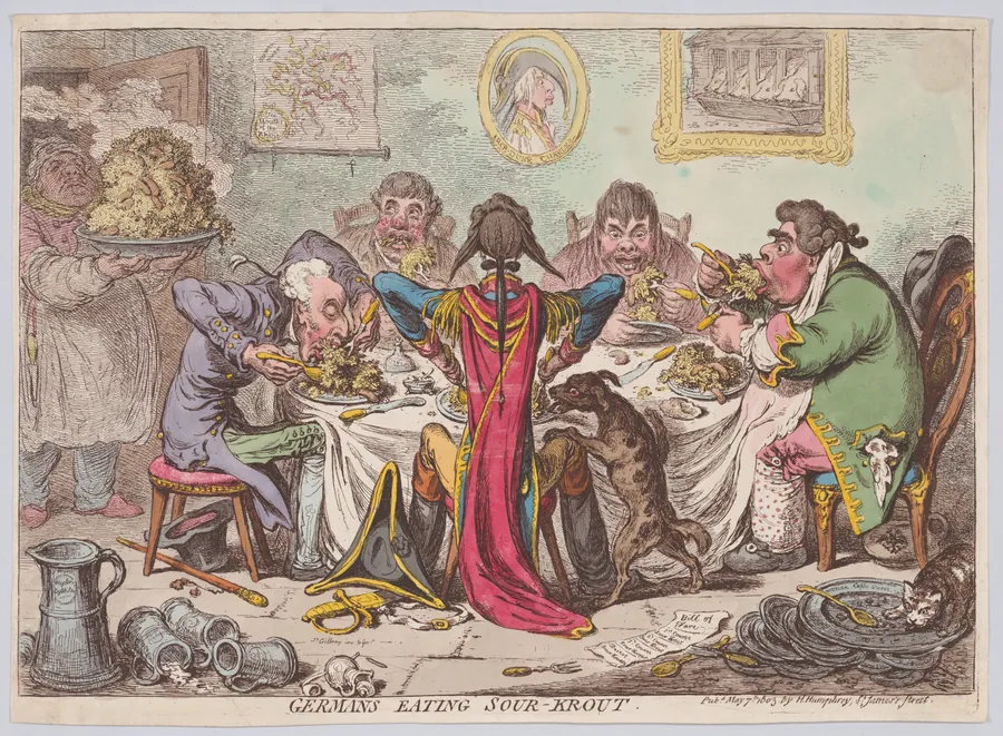 Germans Eating Sour-Krout by Hannah Humphrey