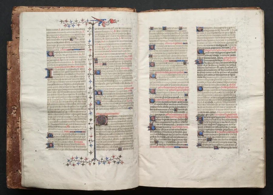 The Gotha Missal:  Fol. 2v, Text by Master of the Boqueteaux