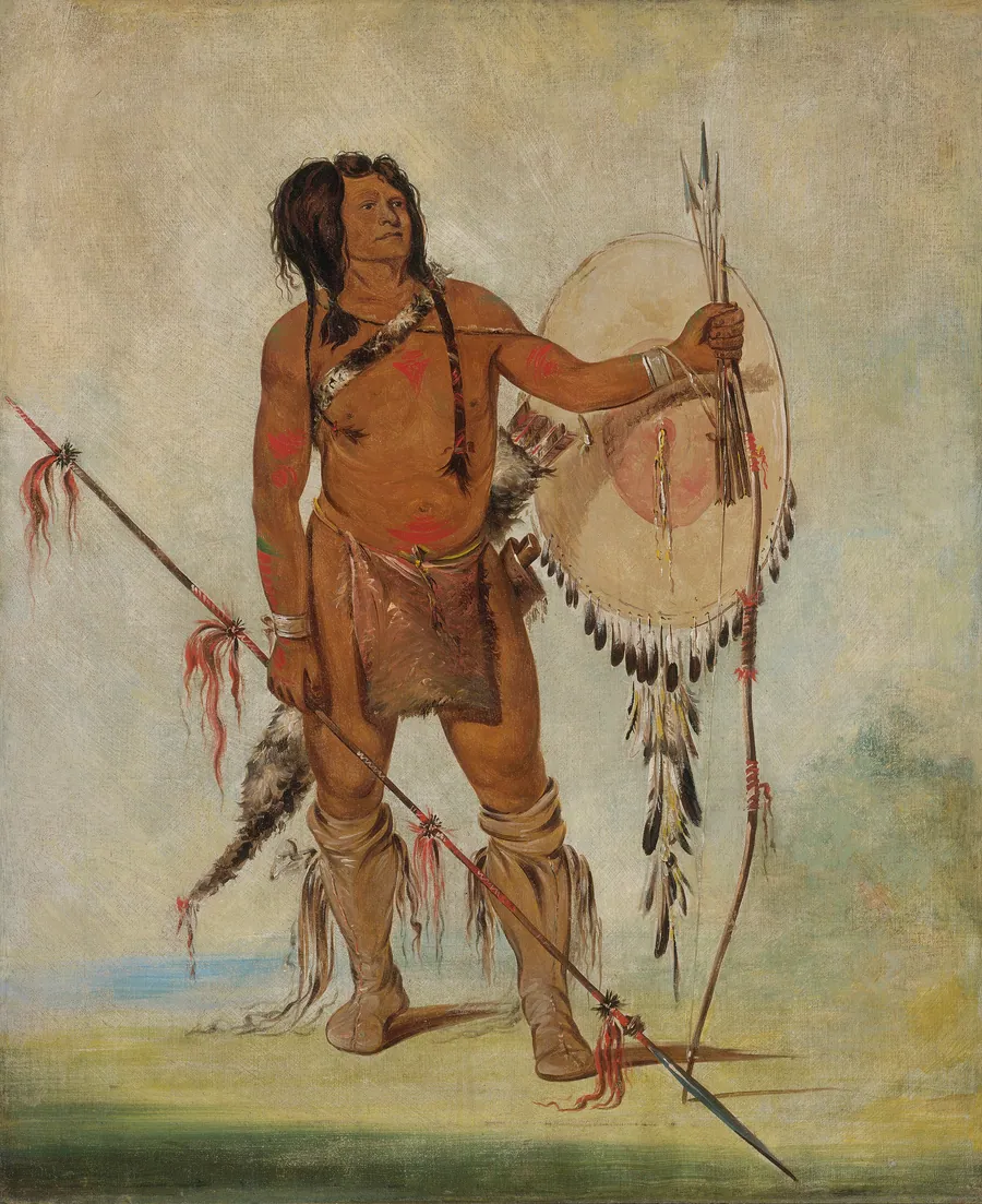 His-oo-sán-chees, Little Spaniard, a Warrior by George Catlin, born Wilkes-Barre, PA 1796-died Jersey City, NJ 1872