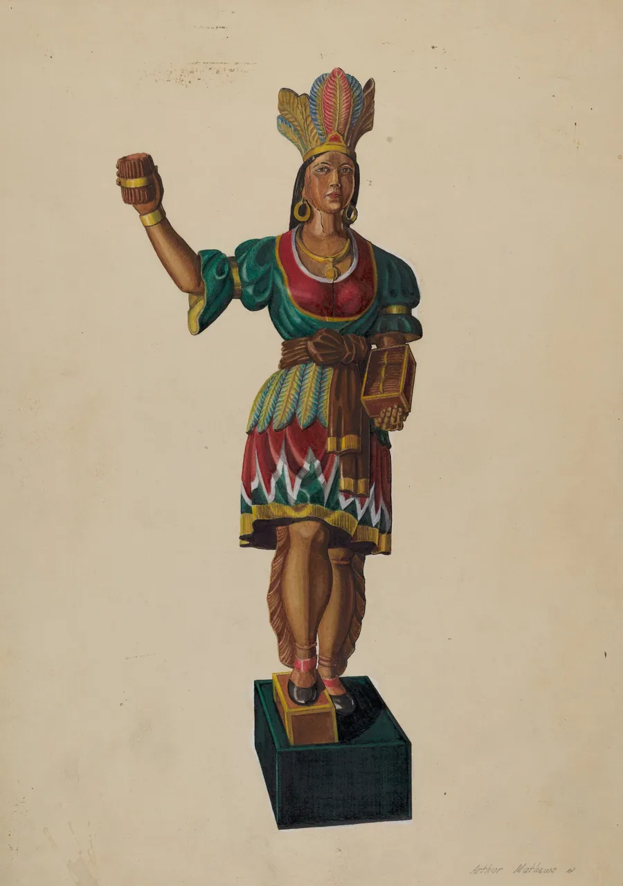 Cigar Store Indian by Arthur Mathews