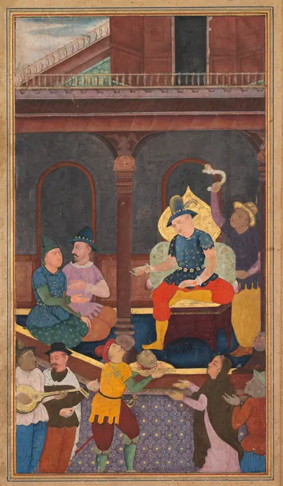 Salome Receiving John the Baptist’s Head on a Platter (folio 112 verso), from a Mirror of Holiness (Mir’at al-quds) of Father Jerome Xavier