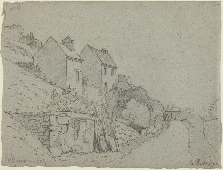 Houses by a Road by Camille Pissarro