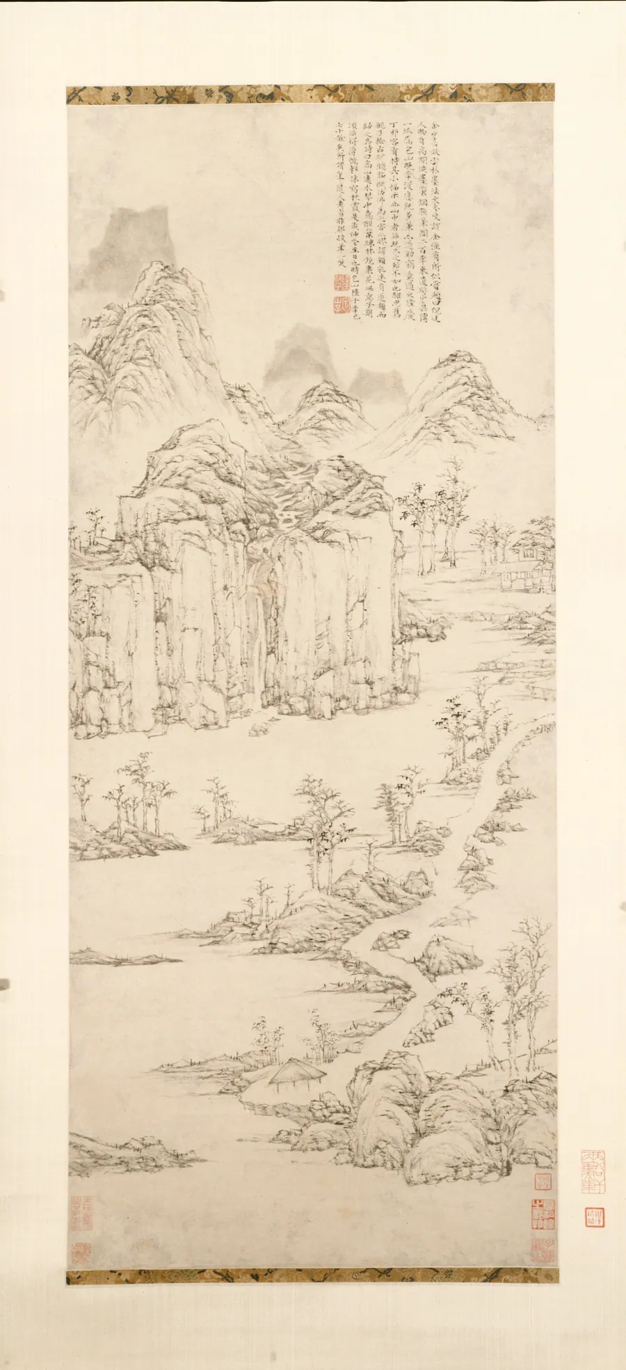 Daoist Retreat in Mountain and Stream (Landscape after Ni Zan [1301–1374]) by Lu Zhi