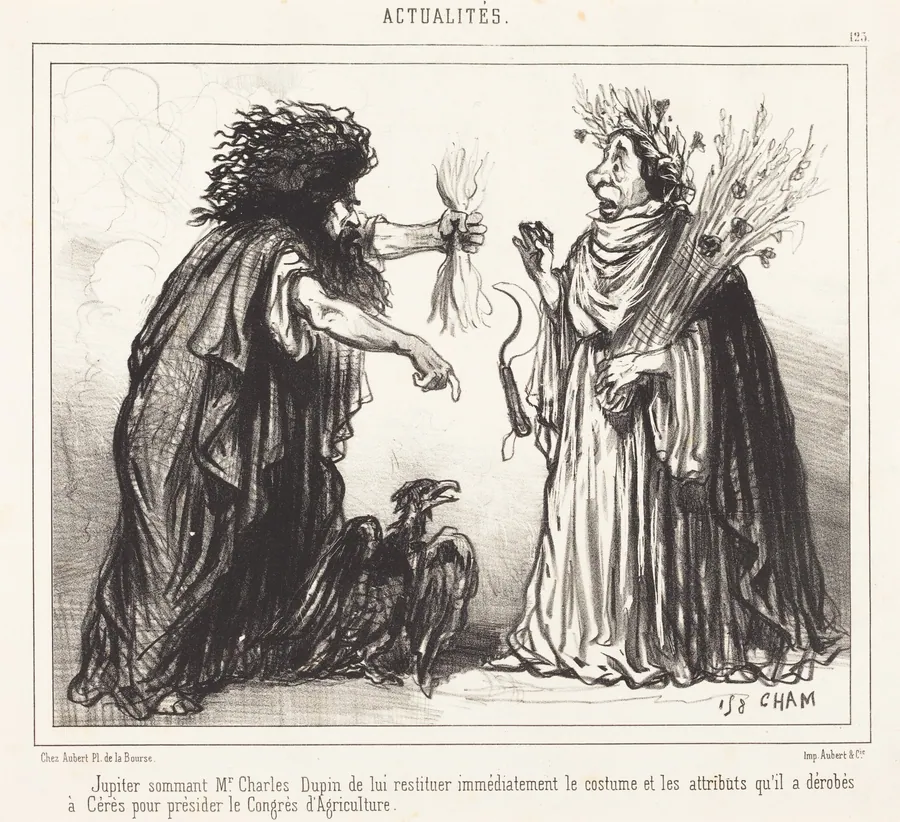 Jupiter sommant Mr. Charles Dupin by Amédée Charles Henri Cham