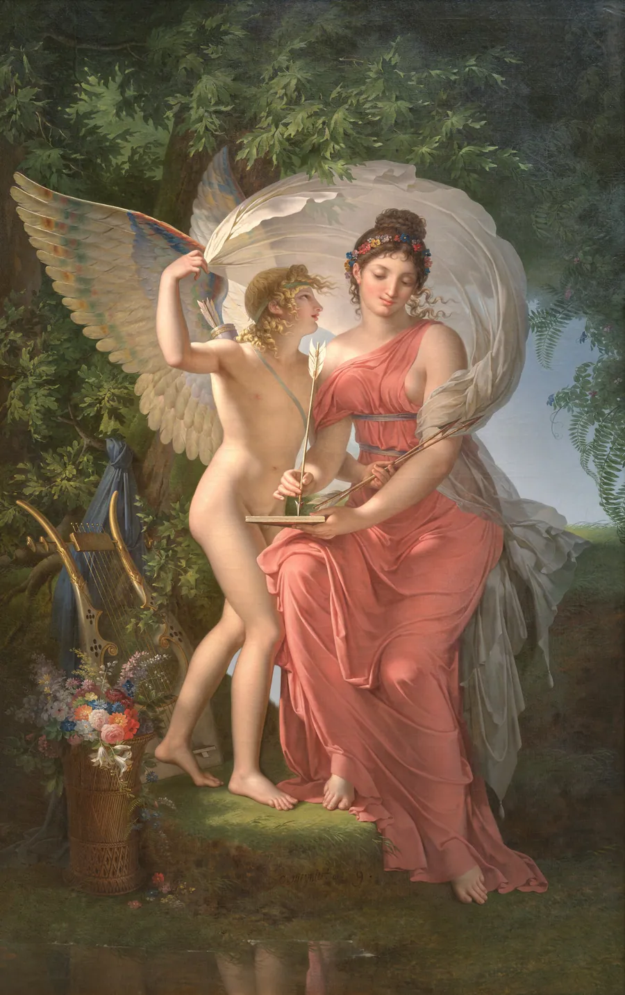 Erato, Muse of Lyrical Poetry by Charles Meynier