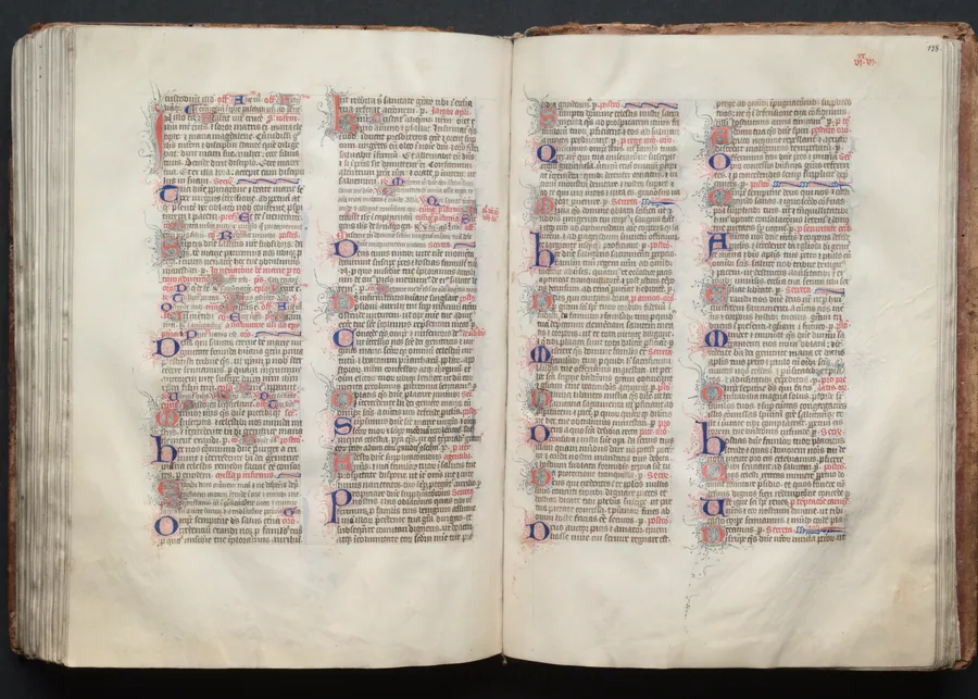 The Gotha Missal:  Fol. 137v, Text by Master of the Boqueteaux