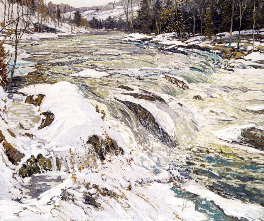 The Rapids by W. Elmer Schofield, born Philadelphia, PA 1867-died Cornwall, England 1944