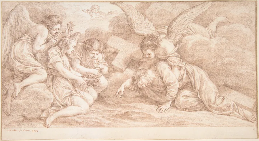 Christ Falling under the Cross by Charles Nicolas Cochin II