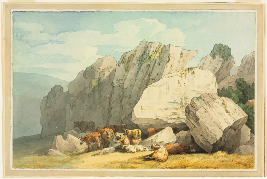 Leigh Tor Rocks at Poundsgate, near New Bridge on the Dart, Devon by John White Abbott