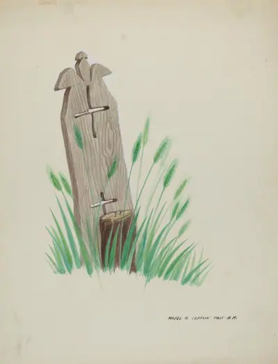 Wooden Grave Marker