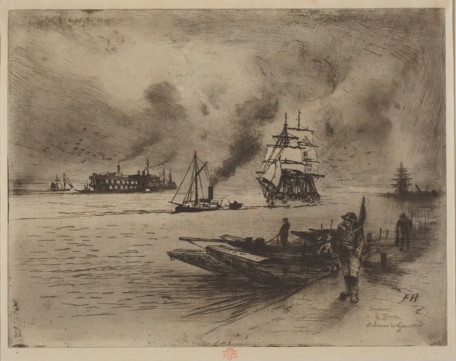 Environs de Gravesend by Félix-Hilaire Buhot