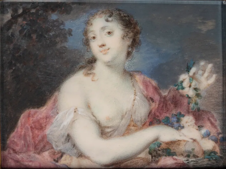Kvindelig figur forestillende "Efter høsten" by Cornelius Høyer