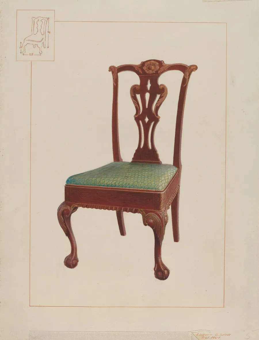 Mahogany Chair by Edward L. Loper