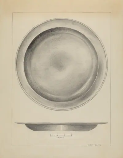 Pewter Deep Plate